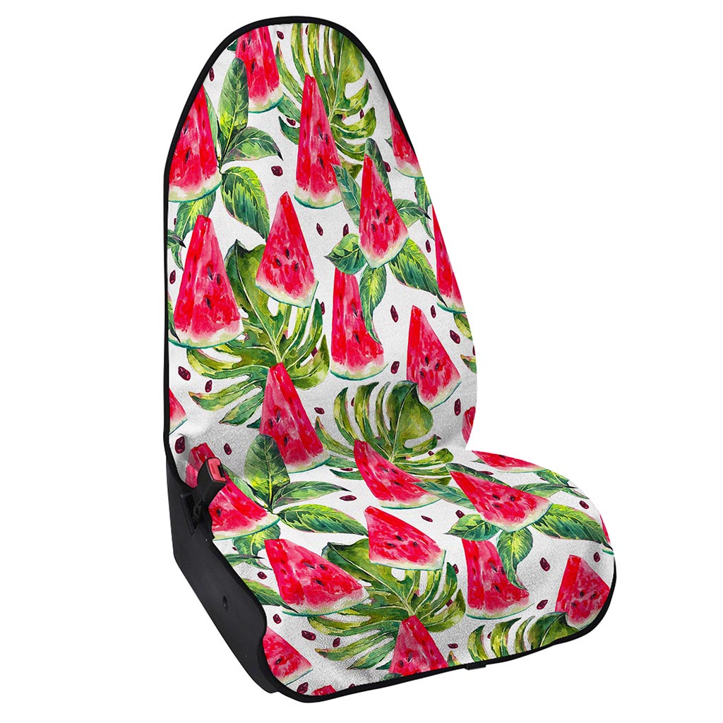 White Tropical Watermelon Pattern Print Waterproof Car Seat Cover