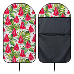 White Tropical Watermelon Pattern Print Waterproof Car Seat Cover