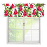 White Tropical Watermelon Pattern Print Window Valance