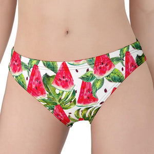 White Tropical Watermelon Pattern Print Women's Panties