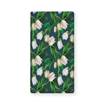 White Tulip Pattern Print Baby Crib Sheet