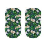 White Tulip Pattern Print Bar Stool Covers