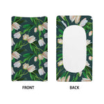 White Tulip Pattern Print Changing Pad Cover