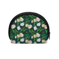 White Tulip Pattern Print Coin Purse