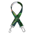 White Tulip Pattern Print Dog Seat Belt