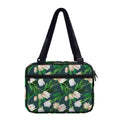 White Tulip Pattern Print Double Strap Bible Bag