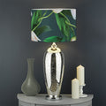 White Tulip Pattern Print Drum Lamp Shade