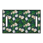 White Tulip Pattern Print Golf Cart Seat Cover