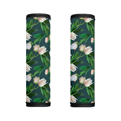 White Tulip Pattern Print Handle Covers