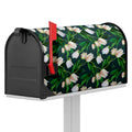 White Tulip Pattern Print Mailbox Cover