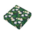 White Tulip Pattern Print Outdoor Seat Cushion Cover