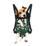 White Tulip Pattern Print Pet Carrier Backpack