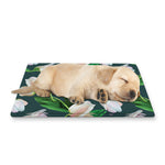 White Tulip Pattern Print Pet Cooling Mat Cover