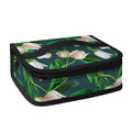 White Tulip Pattern Print Small Lunch Bag