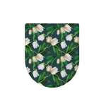 White Tulip Pattern Print Toilet Lid Cover