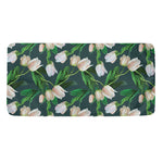 White Tulip Pattern Print Towel