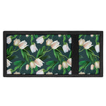 White Tulip Pattern Print Trifold Wallet