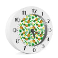White Watercolor Pineapple Pattern Print Alarm Clock