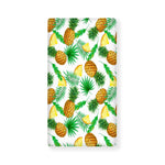 White Watercolor Pineapple Pattern Print Baby Crib Sheet