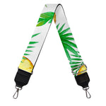 White Watercolor Pineapple Pattern Print Bag Strap