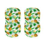 White Watercolor Pineapple Pattern Print Bar Stool Covers