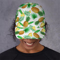 White Watercolor Pineapple Pattern Print Baseball Cap