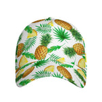 White Watercolor Pineapple Pattern Print Baseball Cap