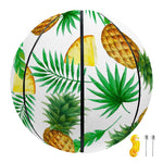 White Watercolor Pineapple Pattern Print Basketball