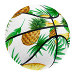 White Watercolor Pineapple Pattern Print Basketball