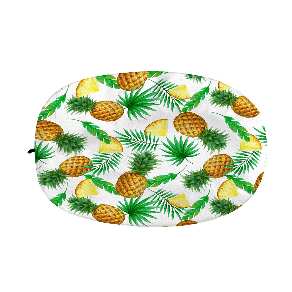 White Watercolor Pineapple Pattern Print Car Side Mirror Covers