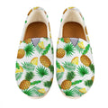 White Watercolor Pineapple Pattern Print Casual Shoes