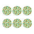 White Watercolor Pineapple Pattern Print Coaster Set
