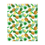 White Watercolor Pineapple Pattern Print Curtain