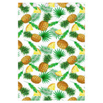 White Watercolor Pineapple Pattern Print Curtain