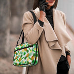 White Watercolor Pineapple Pattern Print Double Strap Bible Bag
