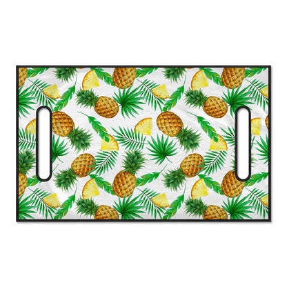 White Watercolor Pineapple Pattern Print Golf Cart Seat Cover