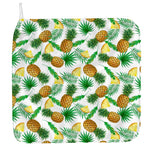 White Watercolor Pineapple Pattern Print Hand Towel