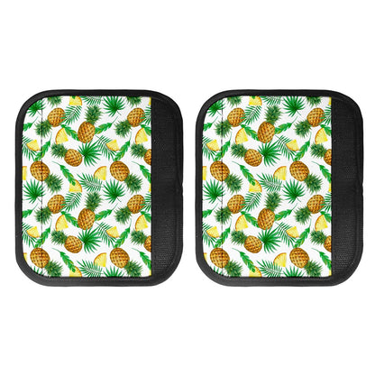 White Watercolor Pineapple Pattern Print Handle Covers