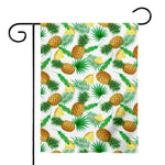 White Watercolor Pineapple Pattern Print House Flag