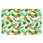 White Watercolor Pineapple Pattern Print Indoor Door Mat