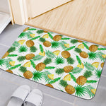 White Watercolor Pineapple Pattern Print Indoor Door Mat