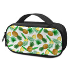 White Watercolor Pineapple Pattern Print Insulin Cooler Travel Case