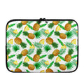 White Watercolor Pineapple Pattern Print Laptop Sleeve