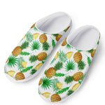 White Watercolor Pineapple Pattern Print Mesh Casual Shoes