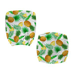 White Watercolor Pineapple Pattern Print Office Chair Cover
