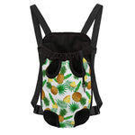 White Watercolor Pineapple Pattern Print Pet Carrier Backpack