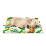 White Watercolor Pineapple Pattern Print Pet Cooling Mat Cover