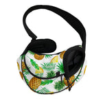 White Watercolor Pineapple Pattern Print Pet Sling Carrier