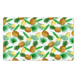 White Watercolor Pineapple Pattern Print Polyester Doormat