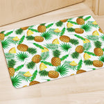 White Watercolor Pineapple Pattern Print Polyester Doormat